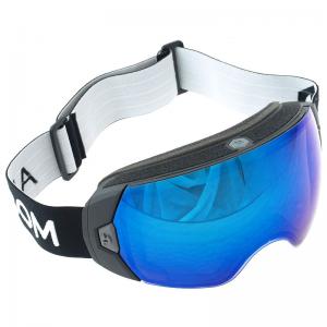 Abom Imfria skoterglasögon Goggles (Heet) Sky Blue Mirror, Svart/Vit