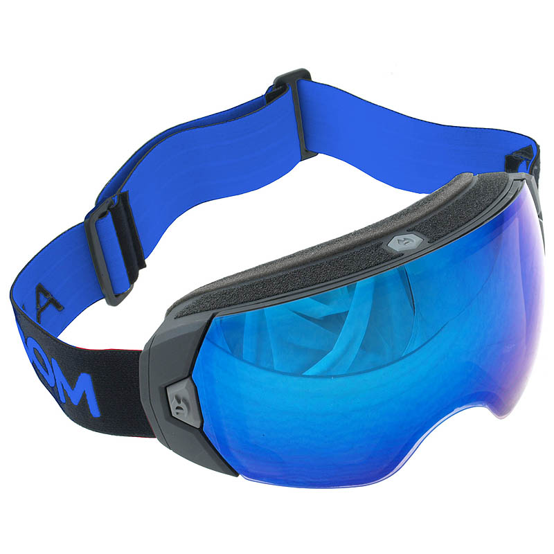 Abom Imfria skidglasgon Goggles (Heet) Sky Blue Mirror, Svart/Bl