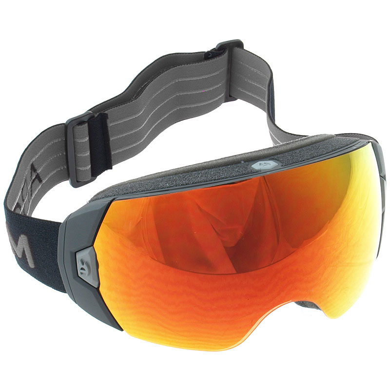 Abom Imfria skidglasgon Goggles (Heet) Sunrise Red Mirror, Svart/Gr