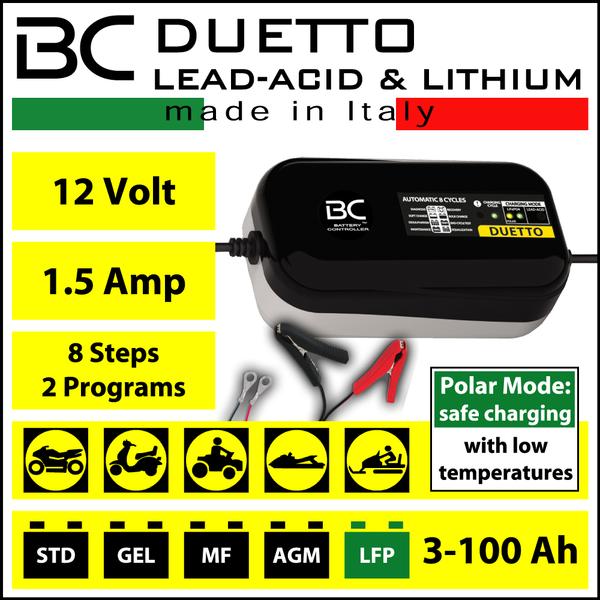 BC Batteriladdare (DUETTO) Syra & Litium