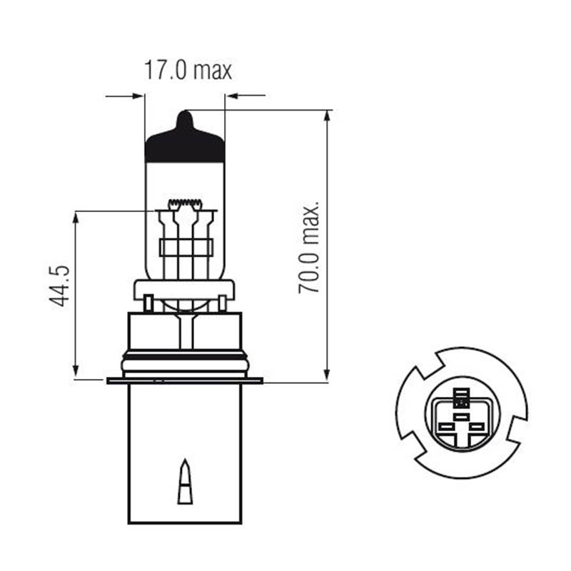 SP1 Halogenlampa HB1 9004 (P29t) 65/45W