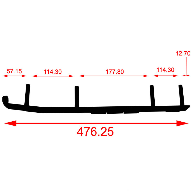 ACS Powersports Styrskena, Styrstl (Utan karbid)