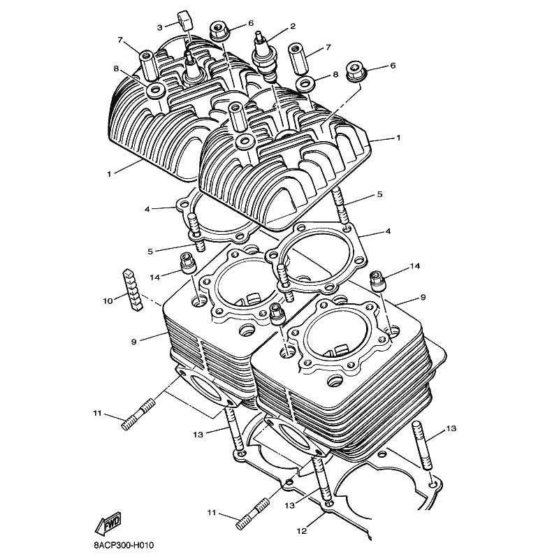 Yamaha Cylindermutter (Original)