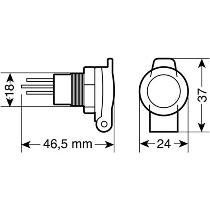 Lampa Ciggtndaruttag (12 mm)