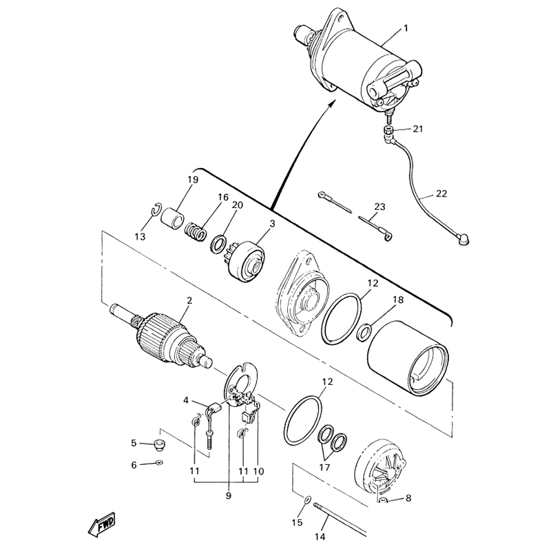 Yamaha Startmotordrev (84N818325100)