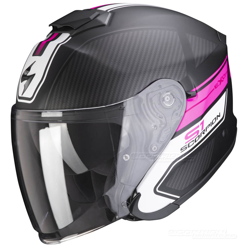 Scorpion EXO-S1 Öppen MC-hjälm (Cross-Ville) Mattsvart, Rosa