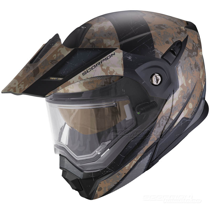 Scorpion ADX-1 Snöskoterhjälm (Battleflage) (Sista storleken S)