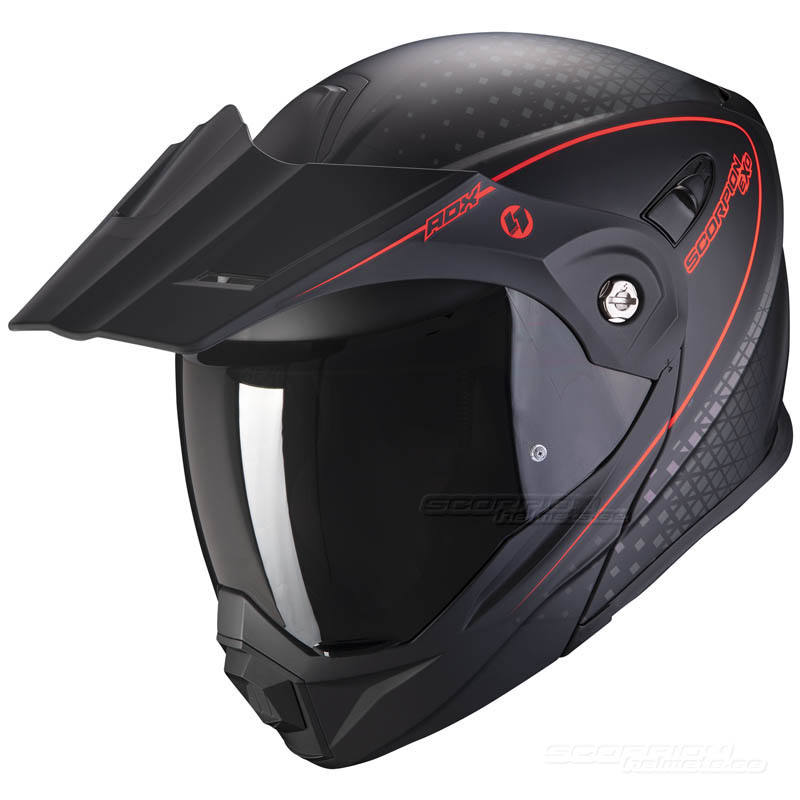 Scorpion ADX-1 Hjälm (Horizon) Mattsvart, Neonröd