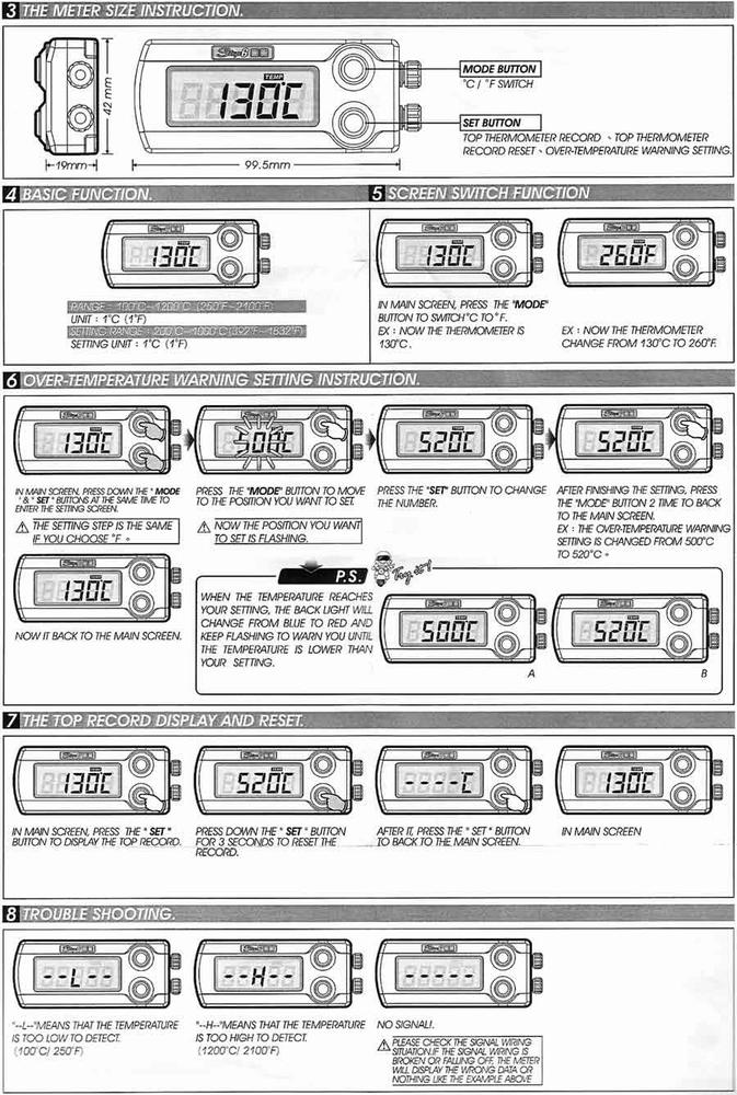 Koso Avgastemperaturmtare (EGT) Fast response