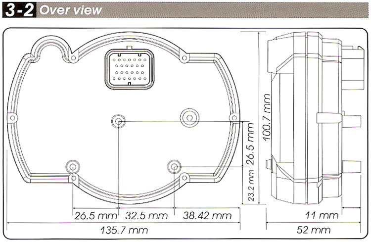 Koso Multifunktionsmätare (RXN2+) 20.000 rpm