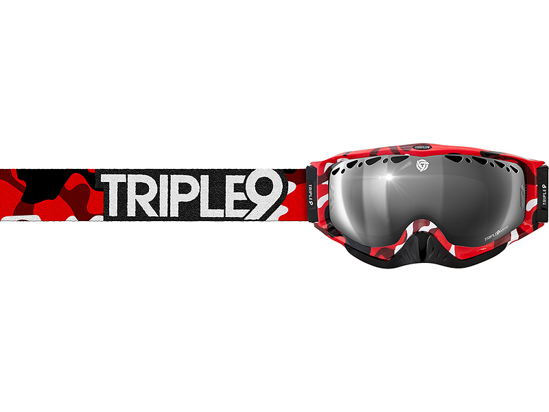 Triple 9 Optics Goggles (Switch) Camo/Red